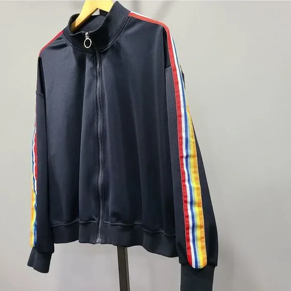 Lili Sport Rainbow 🌈 Sleeves Bomber Jacket - Picture 7 of 7